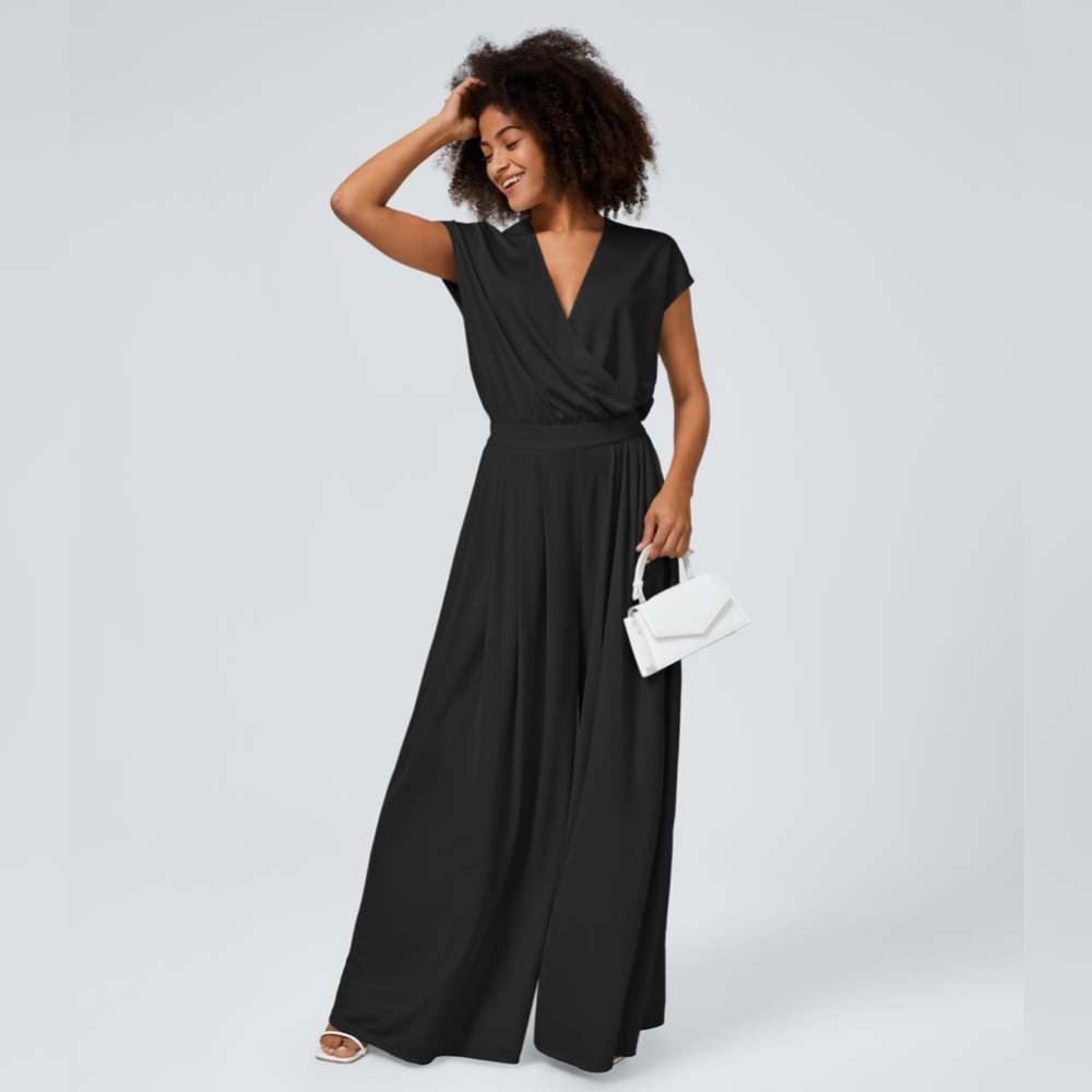 HALARA Black Wide-Leg Jumpsuit